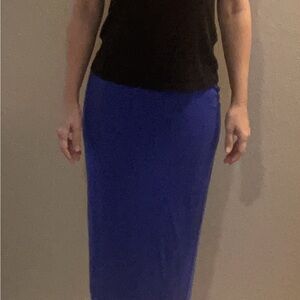 Old Navy Cobalt Blue Pencil Skirt XS – Stretchy Below Knee Midi